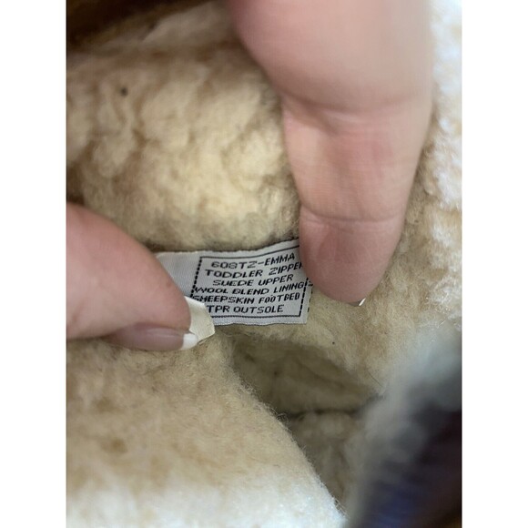 Bearpaw Evangeline Toddler Boots Size 8 Browns Wool Blend Footbed 2414Y F48 - Picture 10 of 10